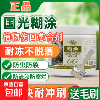 Mud plant wound healing agent fruit tree sapling wound antiseptic tree transplant grafting incision smear guoguang guoguang mud coffee color 500g*2 bottles
