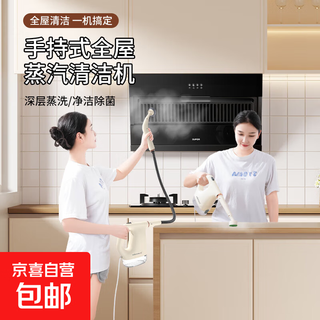 Nintaus high-temperature and high-pressure steam cleaning machine cleaning machine for household kitchen air conditioners, household appliances, range hoods, cleaning and disinfecting glass cleaning tools, nintaus high-temperature steam powerful degreasing and dirt removal + 6 accessories
