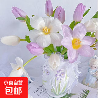 Jd flowers tulips candy prince 10 светло-фиолетовых стеблей