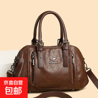 Genuine leather retro personalized pillow bag for women 2025 new versatile handbag fashion commuter shoulder crossbody bag for women brown
