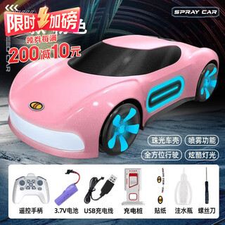 Yusenyi remote control car girl version pink small gesture sensor four-wheel drive drift racing pink science fiction concept car dual spray + remote control handle + charging pile exquisite gift box standard single battery life of 30 minutes + free remote control battery + screwdriver +