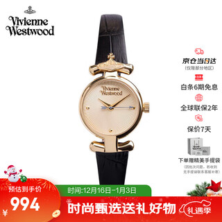 Vivienne westwood queen mother watch women's small dial girl birthday gift for girlfriend christmas gift new year's eve v090gdbk