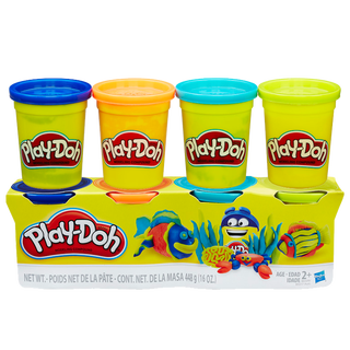 
[70% new] Hasbro (Hasbro) Colorful Mud Plasticine New Edition Bold Model 4 Colors (448g) DIY Handmade Toys for Boys and Girls Children's Toys Natural Wheat Flour Production Supplement B6509