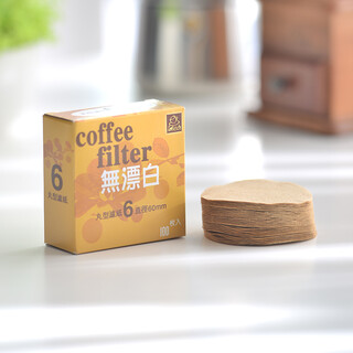 Youlaifu coffee filter paper moka pot filter paper no. 6 round wooden fiber hand-punched pill-shaped water drop pot special non-bleaching