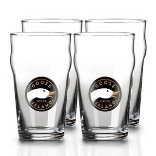 Yi nian fangyuan gooseisland goose island special beer glass pilsner british craft ipa beer glass pint glass juice glass 4 pieces goose island beer glass 592ml