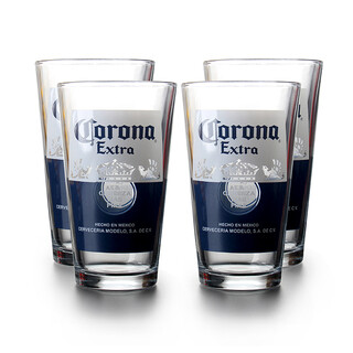 (yi nian fangyuan) supports customization of corona beer glass, wide-mouth glass, craft beer glass, beverage glass, juice glass, bar shaker glass 470ml, blue label 470ml, 4 pieces