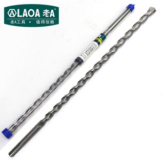 Laoa (laoa) electric hammer drill bit, two pits and two grooves, impact drill bit, square shank electric hammer drill bit, concrete extended wall drill, round shank 12*350mm single la161235-r