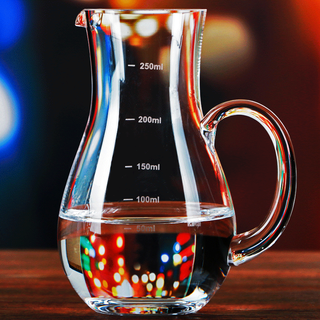 Kbox crystal glass with handle white wine scale wine divider jug red wine decanter pouring jug fair cup measuring wine cup gourd-shaped 1000ml (no scale) 1000ml
