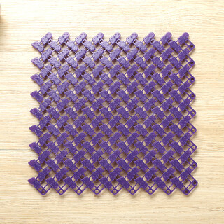 Zhengba colorful big feet bathroom splicing floor mats water-proof floor mats free splicing bathroom non-slip mats kitchen cuttable floor mats toilet partition water foot mats shower violet 25*25cm