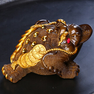 Xiangye golden toad creative tea pet ornaments color-changing tea play pixiu boutique tea ceremony accessories kung fu tea set tea table decoration large golden toad