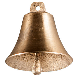 Mibeimeng retro crisp copper bell super loud bell mouth collar copper bell safe cattle, horses and sheep big dog bell pet supplies brass color - no. 3 5.5 5.2 one size fits all