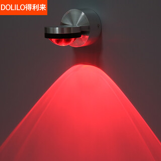 Delilai led surface mounted spotlight bedside lamp wall lamp picture lamp reading lamp background wall lamp single head crystal wall lamp 5w-cob red yellow blue green light message