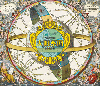 Ancient map puzzle solar system map
