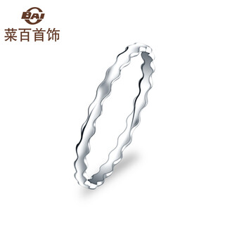 Caibai jewelry platinum ring pt950 wave platinum ring fashionable women’s simple ring pricing bd