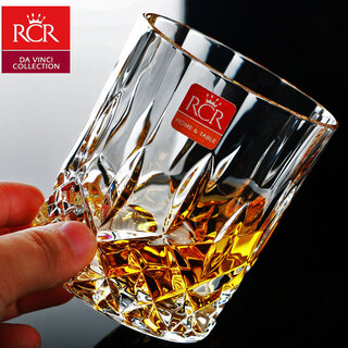 Rcr imported crystal glass from italy, whiskey glass, liquor glass, foreign wine glass, beer juice glass, beverage water glass, aobo small model 210ml 1 piece
