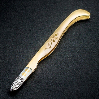 Tangfeng stainless steel tea clip, tea tweezers, tea cup clip, tea ceremony household tea clip, kung fu tea set spare parts, plum branch copper tea clip