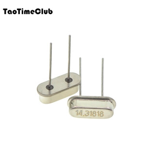 Taotimeclub quartz crystal oscillator plug-in two-pin hc-49s passive clock crystal 3.579545mhz-40mhz 14.31818m plug-in two-pin (5 pieces)