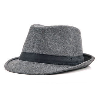 Billsurf woolen hat men's autumn and winter matching hat middle-aged and elderly casual jazz hat dad black british hat men's flat ribbon-gray one size 56-58