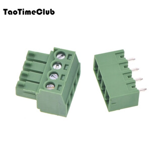 Taotimeclub 3.81mm plug-in terminal block straight pin curved pin kf2edg-3.81 4p straight pin set