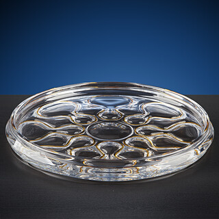 Bohemia bohemian czech imported crystal glass dry fruit plate european style creative water set and wine set flat plate tray gold pattern