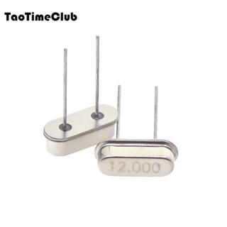 Taotimeclub quartz crystal oscillator plug-in two-pin hc-49s passive clock crystal 3.579545mhz-40mhz 12mhz plug-in two-pin (5 pieces)