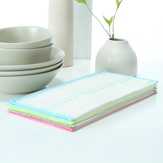 Camellia (chahua) dishcloth, scouring pad, dishcloth, cleaning cloth, wiping cloth, decontamination cloth, 2 pieces, bamboo fiber cleaning cloth b45001