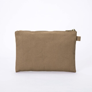 Yonben/yuanbenliangchang pure cotton canvas storage bag ipad bag envelope bag clutch bag liner bag medium bag dark brown