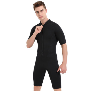 Sharbart diving suit 3mm men's one-piece long-sleeved snorkeling suit thickened and warm winter swimsuit surfing suit black m