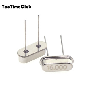 Taotimeclub quartz crystal oscillator plug-in two-pin hc-49s passive clock crystal 3.579545mhz-40mhz 16mhz plug-in two-pin (5 pieces)