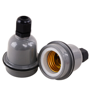 Shanlixumu small tee insulated ceramic lamp holder for piglets waterproof and high temperature resistant pig house heating anti-melting lamp holder e27 small tee lamp holder (straight style)