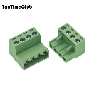 Taotimeclub solder-free plug-in terminal block kf2edg5.08 pitch 5.08m 4p 1 set