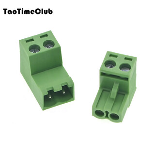 Taotimeclub solder-free plug-in terminal block kf2edg5.08 pitch 5.08m 2p 1 set