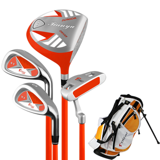 Ttygj children's golf club set for boys and girls 3-12 years old golf entry-level steel pole carbon club set orange 9-12 years old steel shaft