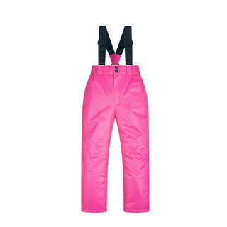 Mutuxue children's ski pants for boys and girls, thickened, warm, windproof and waterproof, winter outdoor children's northeast ski equipment, pink 115cm 6115cm