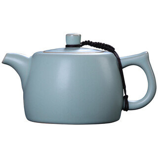 Xiangye ru kiln teapot ceramic kung fu tea set well railing pot ru porcelain set large filter household tea set can be opened and raised well railing pot 260ml