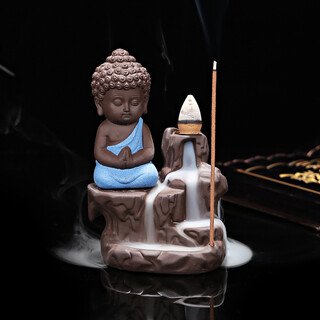 Yuxuan tea pet backflow incense burner creative purple clay little tathagata monk alpine incense line incense burner ceramic incense road office