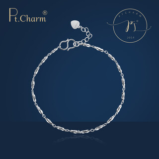 Pt.charm platinum bracelet for women pt950 platinum fashion star shining bamboo extension chain as a gift for girlfriend and wife. if it is not in stock, it can be customized. take 2.05g as an example