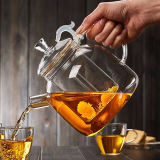 Mesni teapot glass teapot thickened glass teapot large capacity kung fu tea set qiongru pot 1900ml