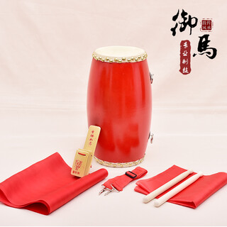 Yuma 9cm 12cm 14cm 15cm adult waist drum children's waist drum yangko drum ethnic drum percussion instrument 14cm waist drum + full set of accessories 3 meters of silk + drum bag