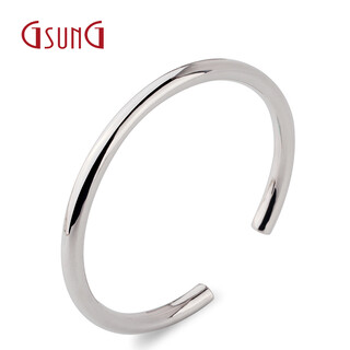 Gsungpt950 platinum eternal promise smooth bracelet platinum round stick bracelet open hollow round bracelet need to be customized pslv068 for customized products, please contact customer service