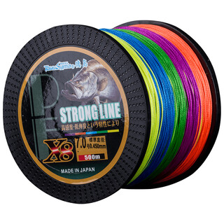 Tokushima pe fishing line colorful 8-braid 500-meter lure line rock fishing pole line dali ma braided line japanese anti-bite line main line sub-line fishing line fishing gear wear-resistant colorful 8-braid 6.0#