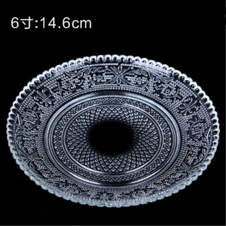 Oulijia restaurant hotel glass plate home dish plate western fruit plate pearl fruit plate candy plate dry fruit plate dinner plate 6-inch pearl fruit plate