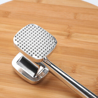 Douchemcl household double-sided meat hammer aluminum alloy steak hammer loose meat hammer tenderizer hammer beef steak making tool meat hammer