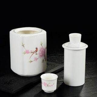 Songhui ceramic wine warmer, hot wine kettle, warming wine boiler, chinese wine set, white and yellow wine household warmer, one jin jin is equal to 0.5 kg (1 jin jin is equal to 0.5 kg), 3-piece set