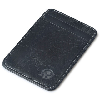 Geremen card holder men's and women's cowhide small card holder document holder card holder first layer cowhide identity holder bus card holder y04 oil waxed leather black