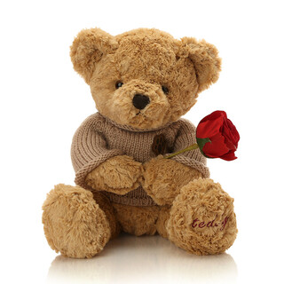 Bowen bear footprint sweater teddy bear 40cm rag doll plush toy doll girl birthday gift christmas gift