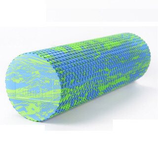 Grimar jonsson floating point muscle relaxation yoga column fitness foam roller massage roller pilates fascia rod floating point blue and green 45 cm