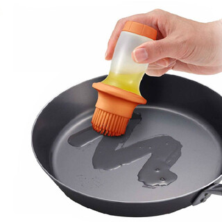 Inomata japanese silicone oil brush, high temperature resistant kitchen barbecue brush, small food brush, cooking oil brush, barbecue brush 60ml