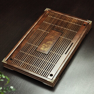 Tang feng high-end kung fu tea set tea tray simple home living room tea cup tray rectangular drainage drain tea table with drainage hexiang youmeng 55*33cm (86)