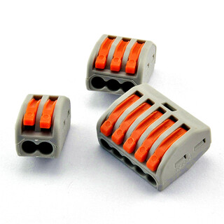Taotimeclub building wire connector quick wiring terminal block terminal post terminal 5-wire